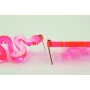 Pendiente serpiente metacrilato rosa fluor