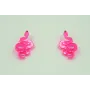 Pendiente serpiente metacrilato rosa fluor
