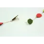 Pendientes largos con esmaltes mates pistacho, tur