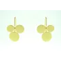 Pendientes sencillos con discos soldados en oro ma