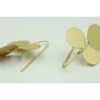 Pendientes sencillos con discos soldados en oro ma