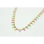 Collar sencillo de cadena con colgantes esmaltados