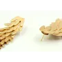 Pendientes escamas redondo en oro mate. Largo del 
