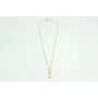 Solitario de cadena de eslabón pequeño oro mate y