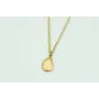 Solitario de cadena de eslabón pequeño oro mate y
