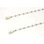 Cuelga mascarilla de cadena bolas facetadas turque