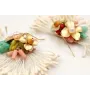 Pendientes con flecos estambres blancos y semiprec