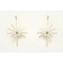 Pendientes con colgante rayos y flor nacar rematad