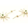 Pendientes con colgante rayos y flor nacar rematad
