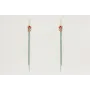 Pendientes listón nacar con colgante cadena de mui