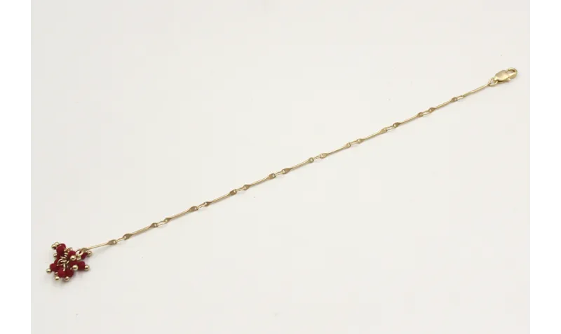Pulsera cadena listones rematada con burruño de fa