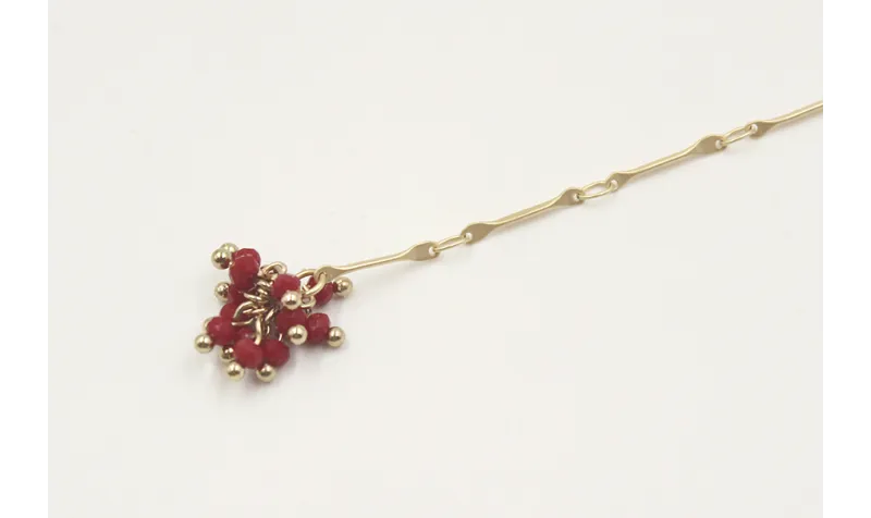 Pulsera cadena listones rematada con burruño de fa