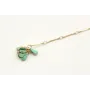 Pulsera cadena listones rematada con burruño de la