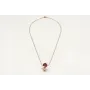 Gargantilla cadena de miyuki rosa con disco nacar,