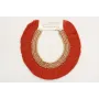 Collar babero con flecos naranjas con entrepieza d