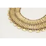 Collar babero en oro mate con entrepiezas alargada