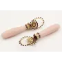 Pendientes lagrima rosa perno esmaltes granates, c