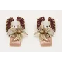 Pendientes miyuki granate con brillo blanco opal, 