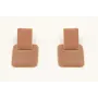 Pendientes esmaltados rosa. Largo 4cm.