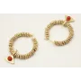 Pendientes relleno de ruedas estriadas y colgante 