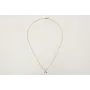 Solitario con semicirculo de microbrillos y cadena