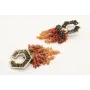 Pendientes de miyuki negro mate con cascada de cor