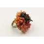 Anillo burruño de coralitos y hormiga negra.