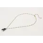 Solitario cadena bolita negra esmaltada y hormiga 