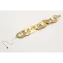 Pulsera eslabones irregulares en color oro brillo.
