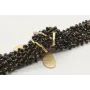 Pulsera varias vueltas cadena facetadas negras y m