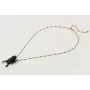 Solitario cadena bolita negra esmaltada y escaraba