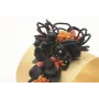 Brazalete con flores negras mates y burruños de co