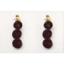 Pendientes con tres bolas rizadas esmaltadas en gr
