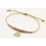Pulsera nudo serpiente oro palido con lentejuelas 