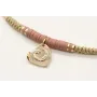 Pulsera nudo serpiente oro palido con lentejuelas 
