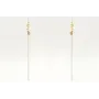 Pendientes de cadena de strass en color cristal ma