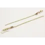 Pendientes de cadena de strass en color cristal ma