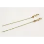 Pendientes de cadena de strass en color cristal ma