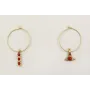 Pendientes de aros desiguales con entrepieza 3 hue