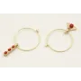 Pendientes de aros desiguales con entrepieza 3 hue