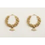 Pendientes aro con colgante triangular y relleno d