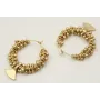 Pendientes aro con colgante triangular y relleno d