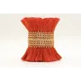 Brazalete ancho con entrepiezas con corales y pomp
