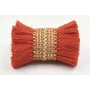 Brazalete ancho con entrepiezas con corales y pomp