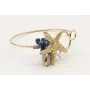 Pulsera rigiada dos aros con estrella en oro mate 