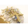 Brazalete listones perlas, con estrellas en oro ma