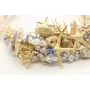 Collar rigido con listones de perla, estrellas de 