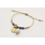 Pulsera nudo serpiente en oro palido con piedras a