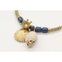 Pulsera nudo serpiente en oro palido con piedras a