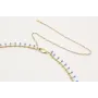 Collar cadena cerillas azules y cadena eslabón con